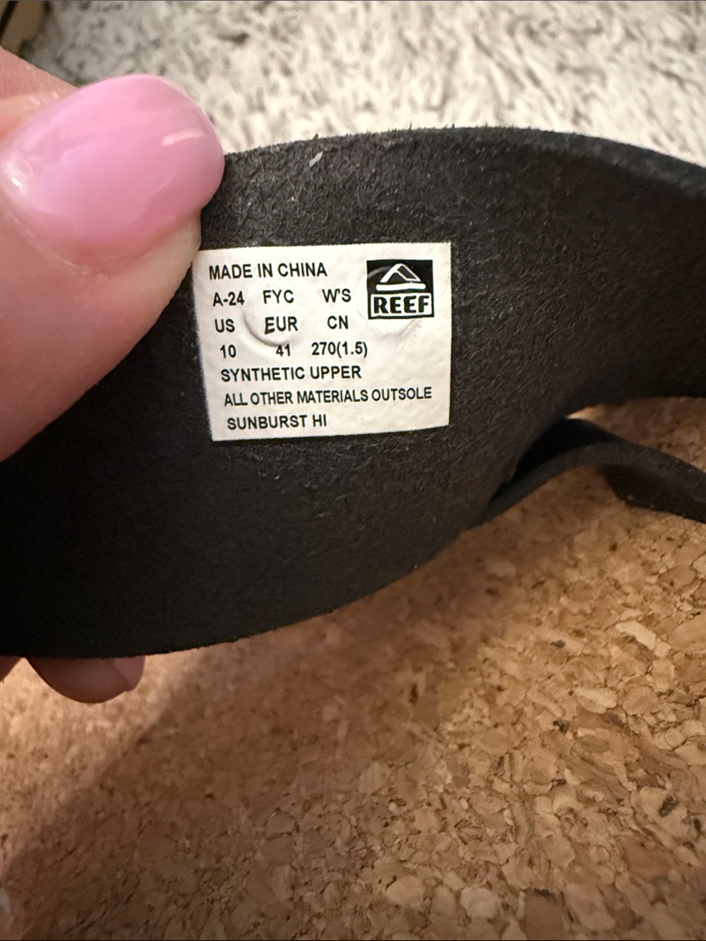 Reef Cork Cushion sandals EUC beach casual preppy tennis prep eclectic grandpa - Picture 7 of 7
